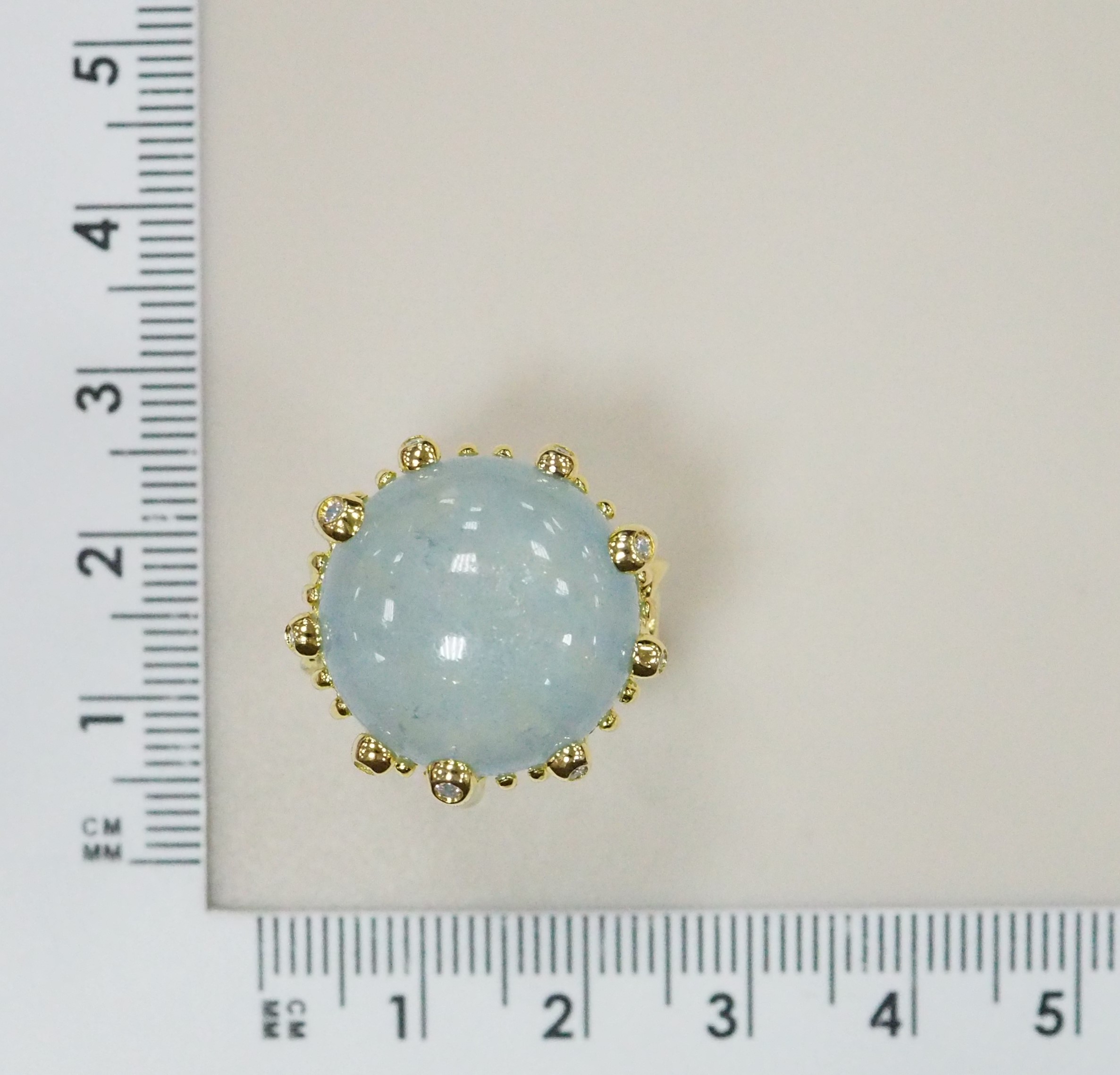 Серебряное кольцо с аквамарином